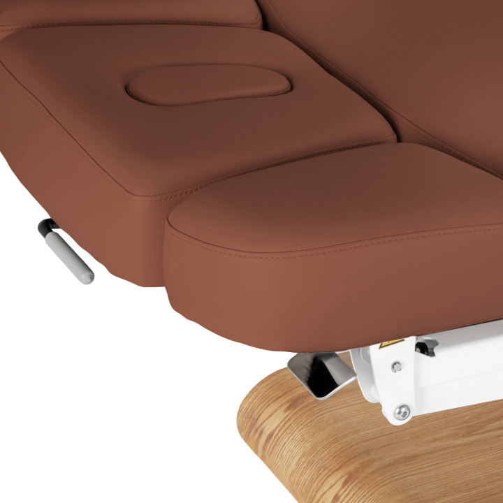 Leżanka SPA Sillon Relax brązowa z jasnobrązową podstawą