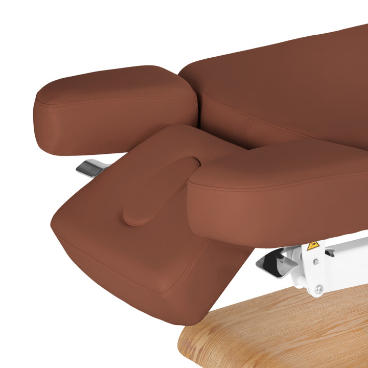 Leżanka SPA Sillon Relax brązowa z jasnobrązową podstawą