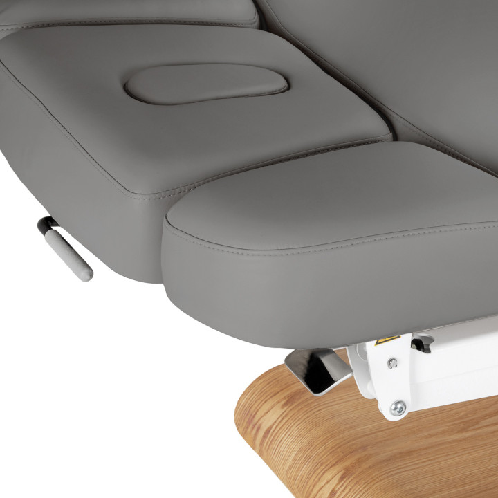 Leżanka SPA Sillon Relax szara z jasnobrązową podstawą