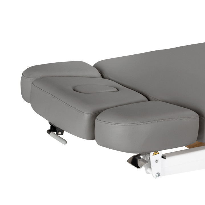 Leżanka SPA Sillon Relax szara z jasnobrązową podstawą