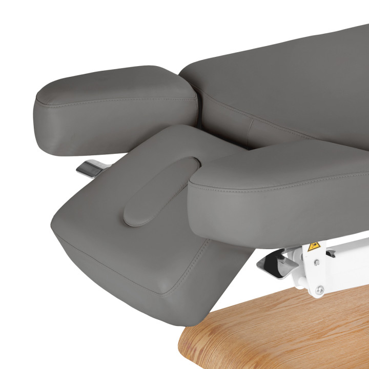 Leżanka SPA Sillon Relax szara z jasnobrązową podstawą