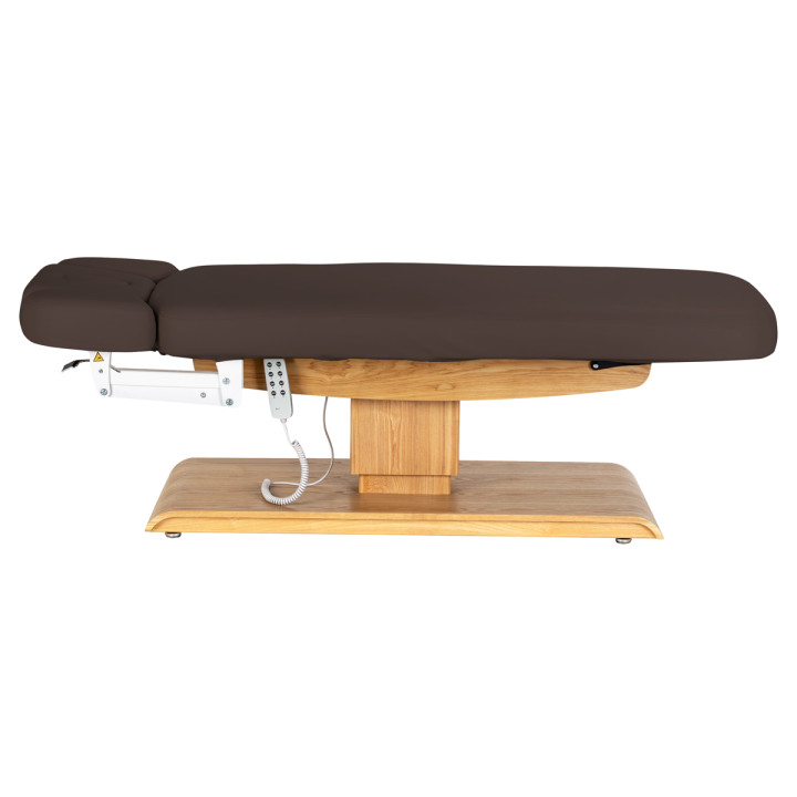 Leżanka SPA Sillon Relax brązowa ciemna z jasnobrązową podstawą