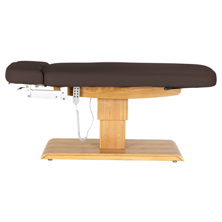 Leżanka SPA Sillon Relax brązowa ciemna z jasnobrązową podstawą