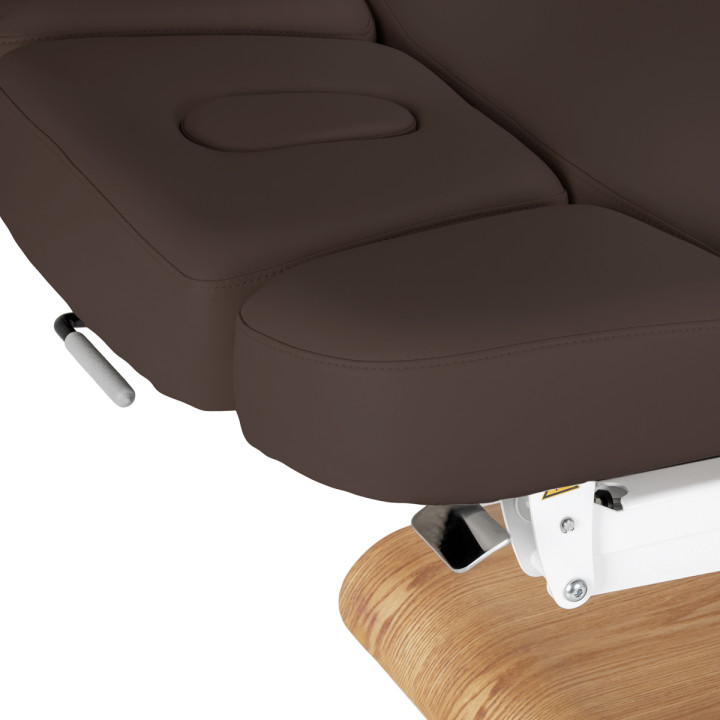 Leżanka SPA Sillon Relax brązowa ciemna z jasnobrązową podstawą
