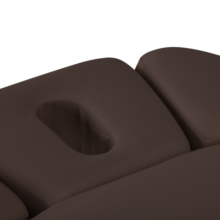 Leżanka SPA Sillon Relax brązowa ciemna z jasnobrązową podstawą