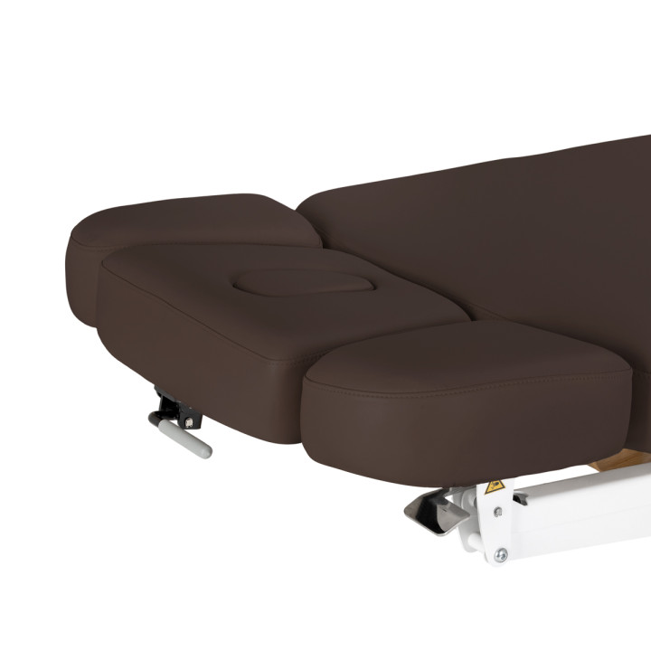 Leżanka SPA Sillon Relax brązowa ciemna z jasnobrązową podstawą