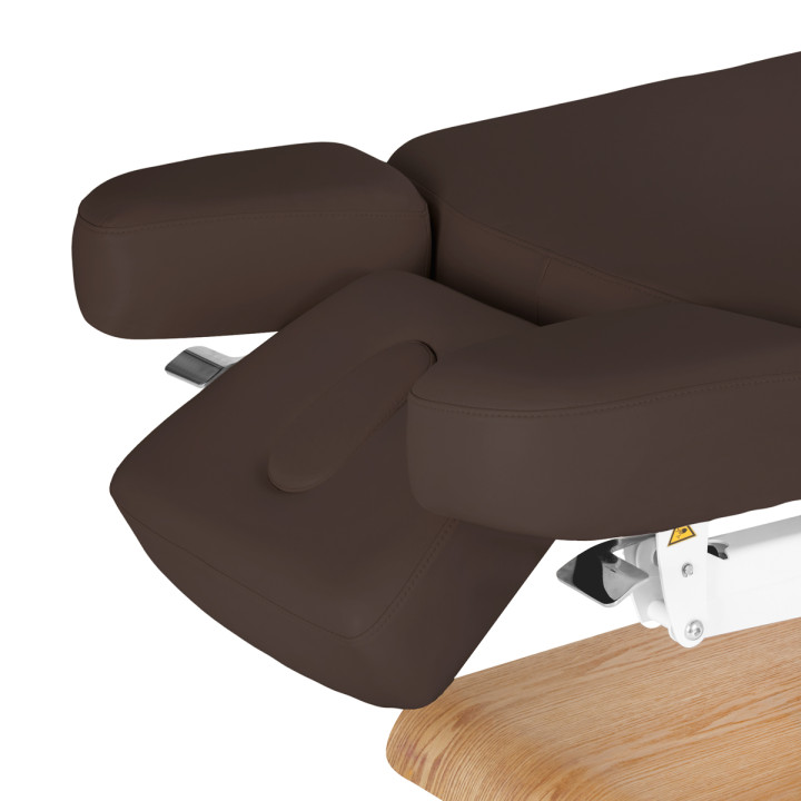 Leżanka SPA Sillon Relax brązowa ciemna z jasnobrązową podstawą