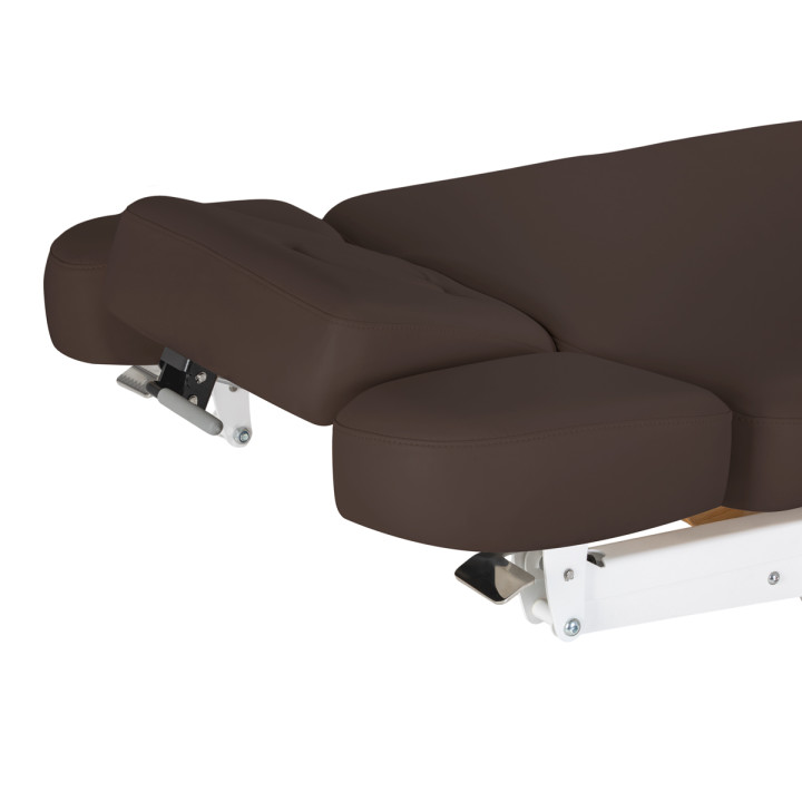 Leżanka SPA Sillon Relax brązowa ciemna z jasnobrązową podstawą