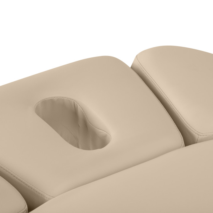 Leżanka SPA Sillon Relax beżowa z jasnobrązową podstawą