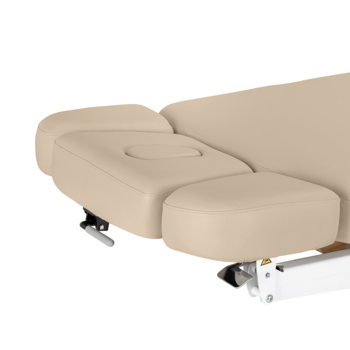 Leżanka SPA Sillon Relax beżowa z jasnobrązową podstawą