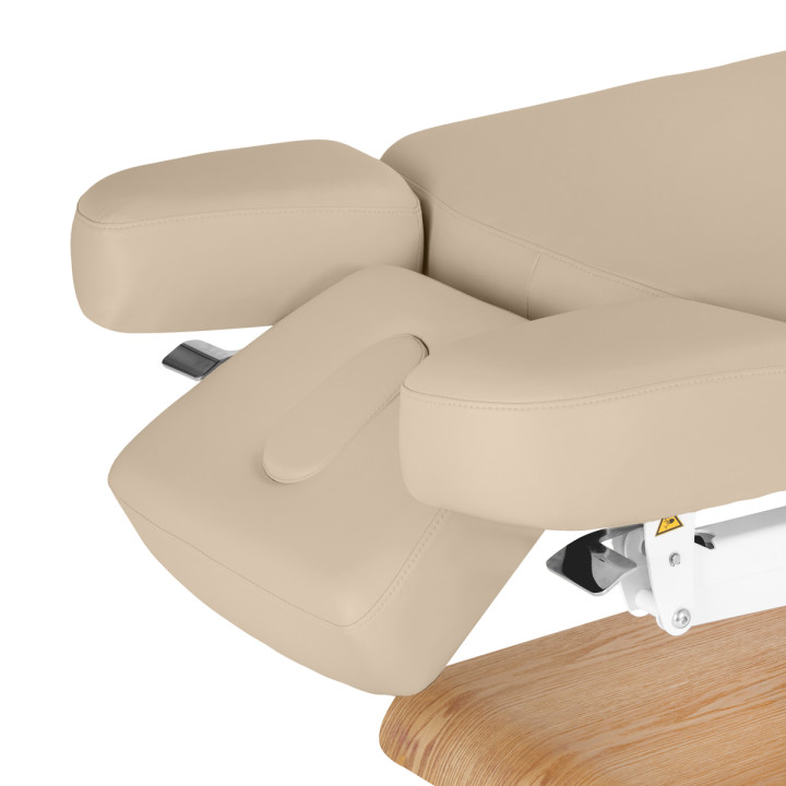 Leżanka SPA Sillon Relax beżowa z jasnobrązową podstawą