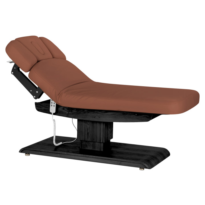 Leżanka SPA Sillon Relax brązowa z czarną podstawą