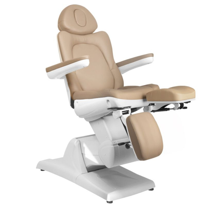 Fotel kosmetyczny do pedicure elektryczny Azzurro 870S 3 silniki Cappuccino