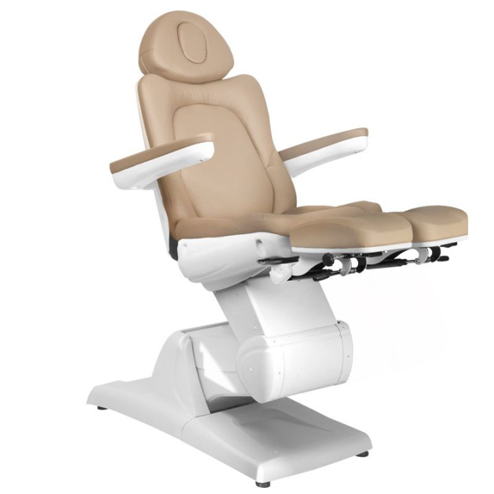 Fotel kosmetyczny do pedicure elektryczny Azzurro 870S 3 silniki Cappuccino