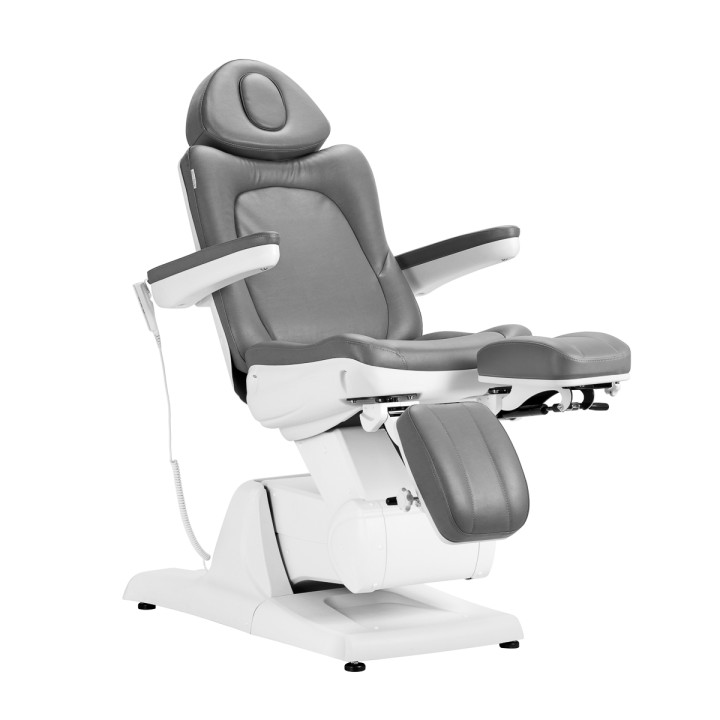 Fotel kosmetyczny do pedicure elektryczny Azzurro 870S 3 silniki szary
