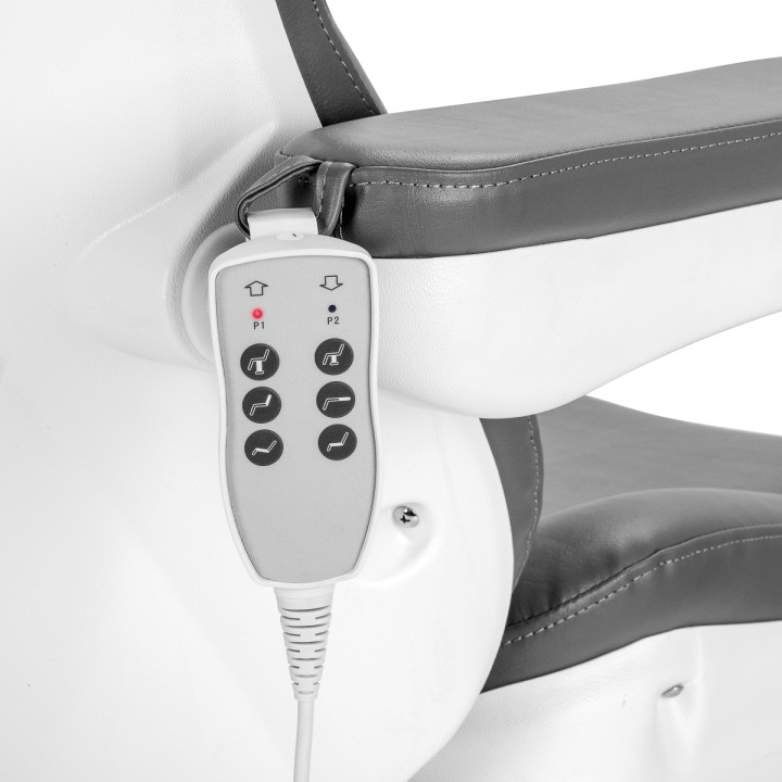Fotel kosmetyczny do pedicure elektryczny Azzurro 870S 3 silniki szary
