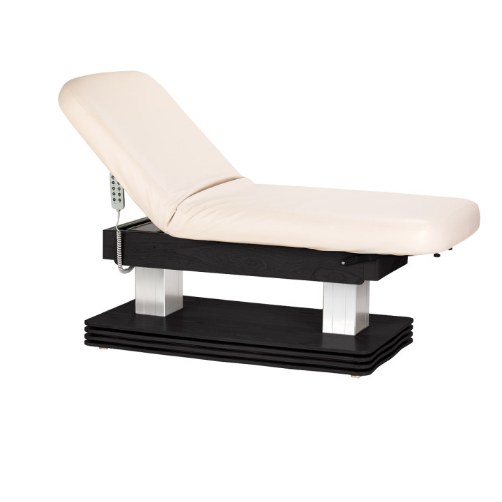 Leżanka SPA Sillon Comfort kremowa z czarną podstawą
