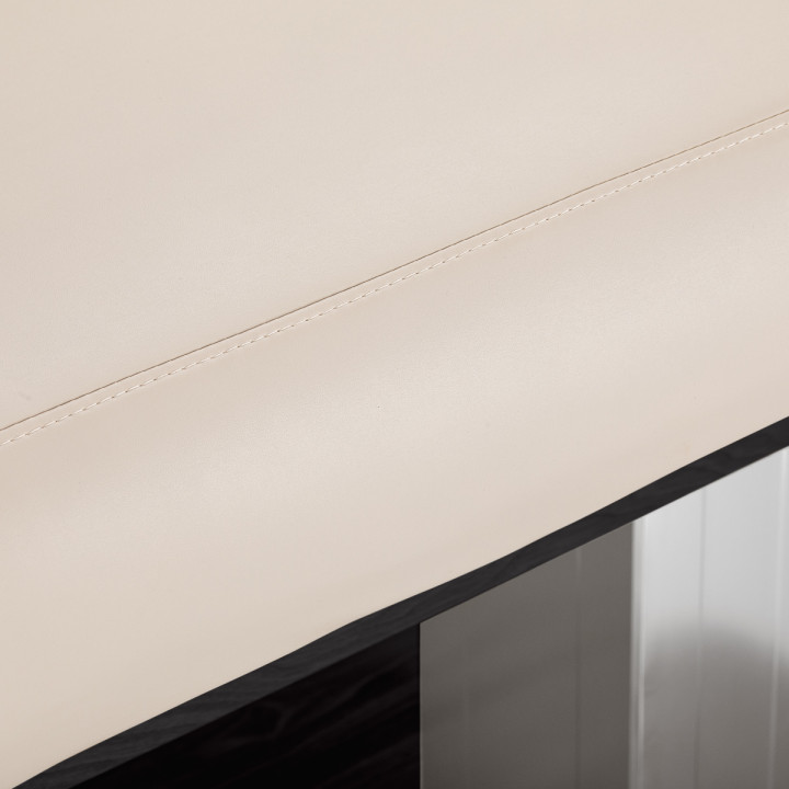 Leżanka SPA Sillon Comfort kremowa z czarną podstawą