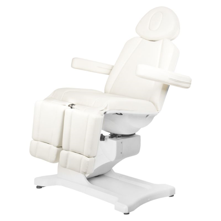 Fotel kosmetyczny do pedicure elektryczny obrotowy Azzurro 869AS 5 silników biały