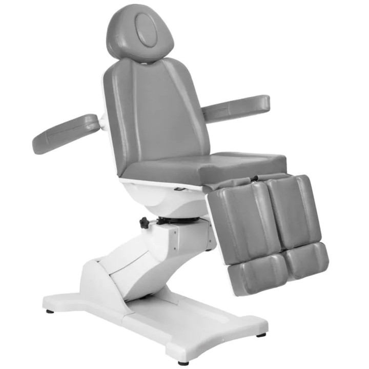 Fotel kosmetyczny do pedicure elektryczny obrotowy Azzurro 869AS 5 silników szary