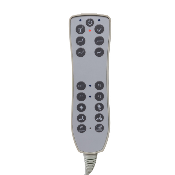 Fotel kosmetyczny elektryczny Azzurro 708B Exclusive 4 silniki z podgrzewaniem biały