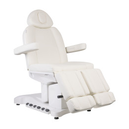 Fotel kosmetyczny do pedicure elektryczny Azzurro 708BS Exclusive Pro 3 silniki z podgrzewaniem biały