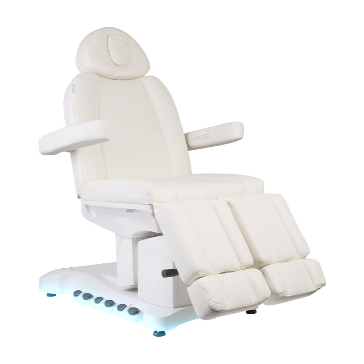 Fotel kosmetyczny do pedicure elektryczny Azzurro 708BS Exclusive Pro 3 silniki z podgrzewaniem biały