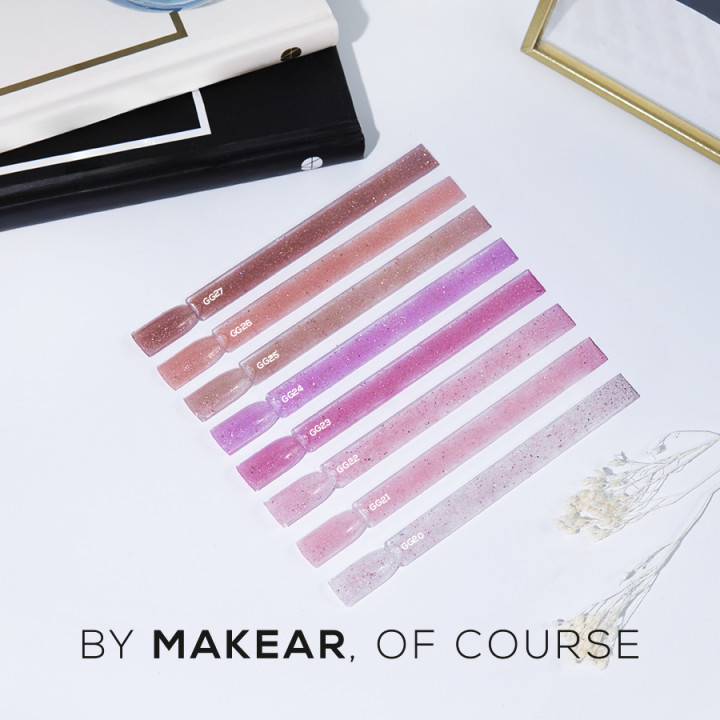 MAKEAR 15 ML ŻEL BUDUJĄCY GLITTER LILA ROSE GG24
