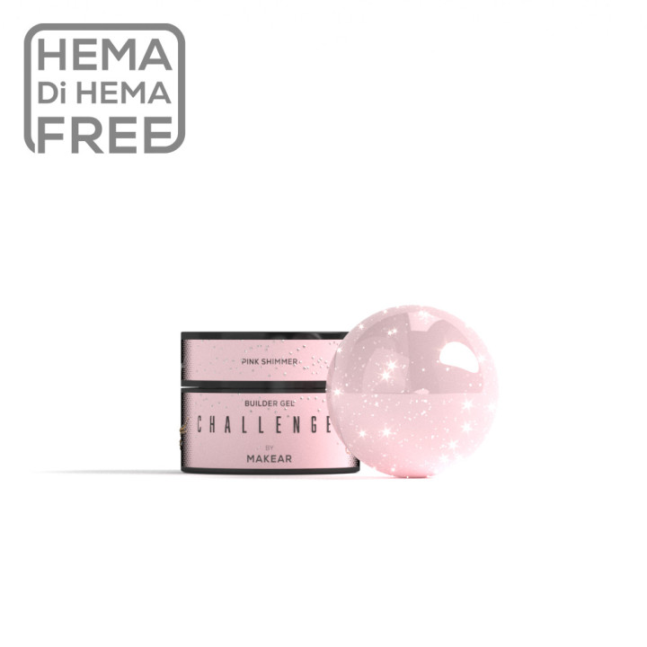 Makear Challengel Shimmer Pink HG13 - żel budujący 15ml
