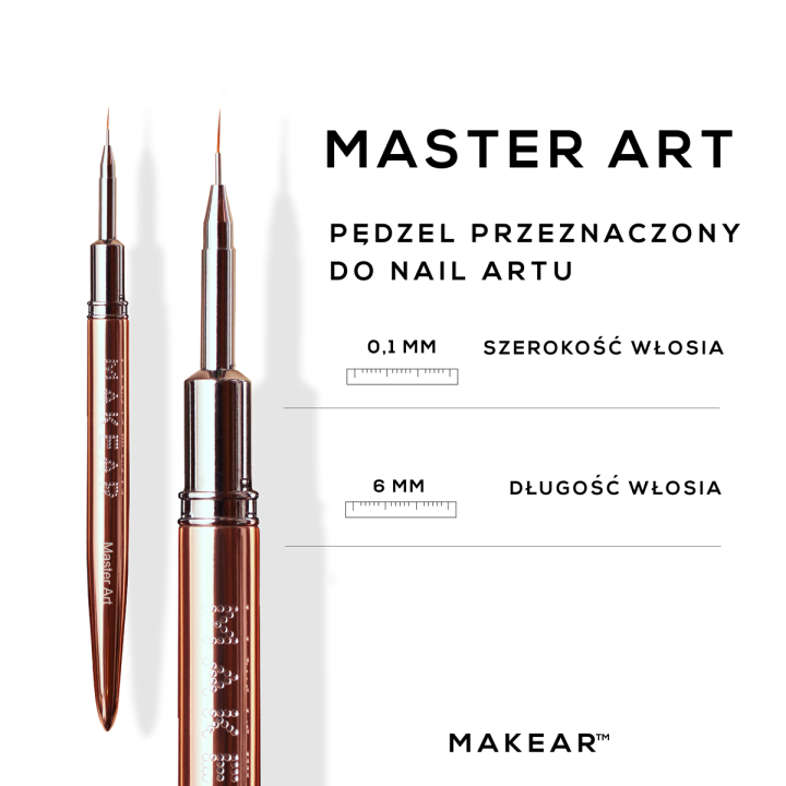 MAKEAR PĘDZELEK DO ZDOBIEŃ 7MM "MASTER ART"