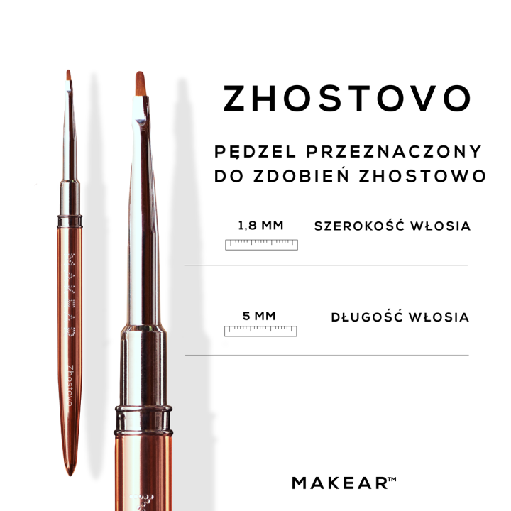 MAKEAR PĘDZELEK DO ZDOBIEŃ "ZHOSTOVO"