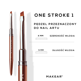 MAKEAR PĘDZELEK DO ZDOBIEŃ "ONE STROKE 1"