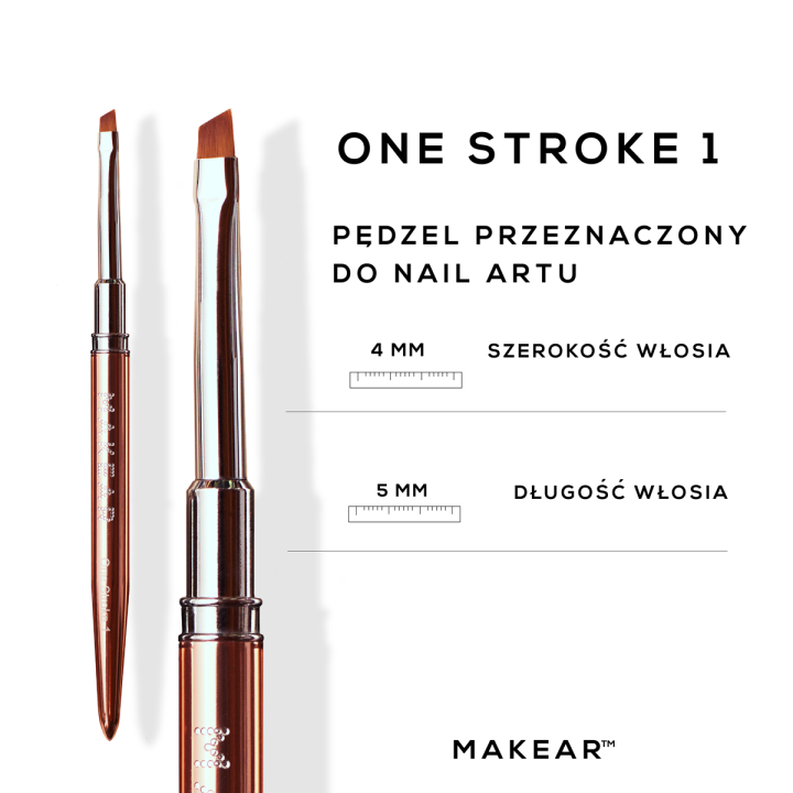 MAKEAR PĘDZELEK DO ZDOBIEŃ "ONE STROKE 1"
