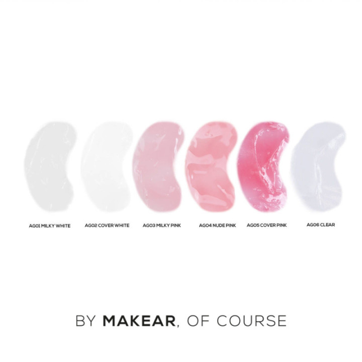 Makear Akrylożel do paznokci Cover White Gelacryl AG02 - 30g