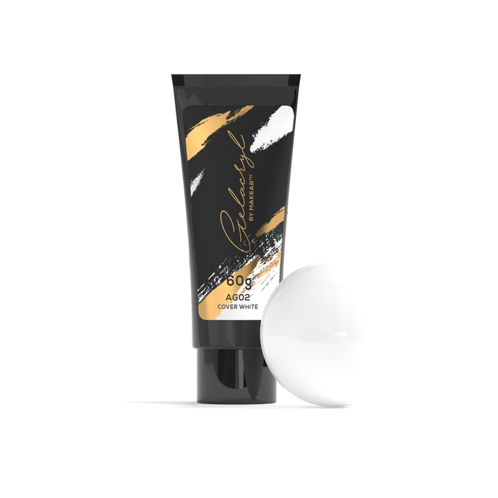 Makear Akrylożel do paznokci Cover White Gelacryl AG02 - 60g