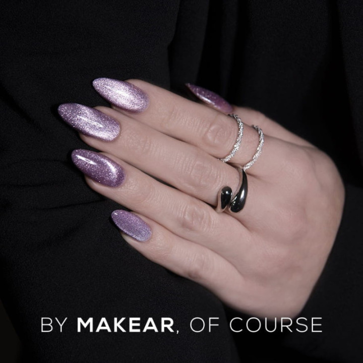 Makear MCL02 Fluffy violet Lakier Hybrydowy CatEye 8ml
