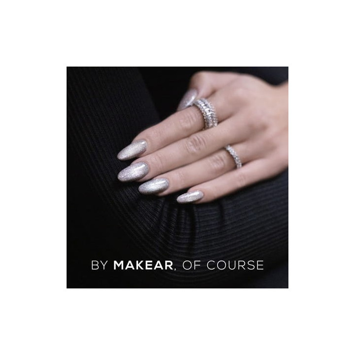 Makear MCL03 Silver Purr Lakier Hybrydowy CatEye 8ml