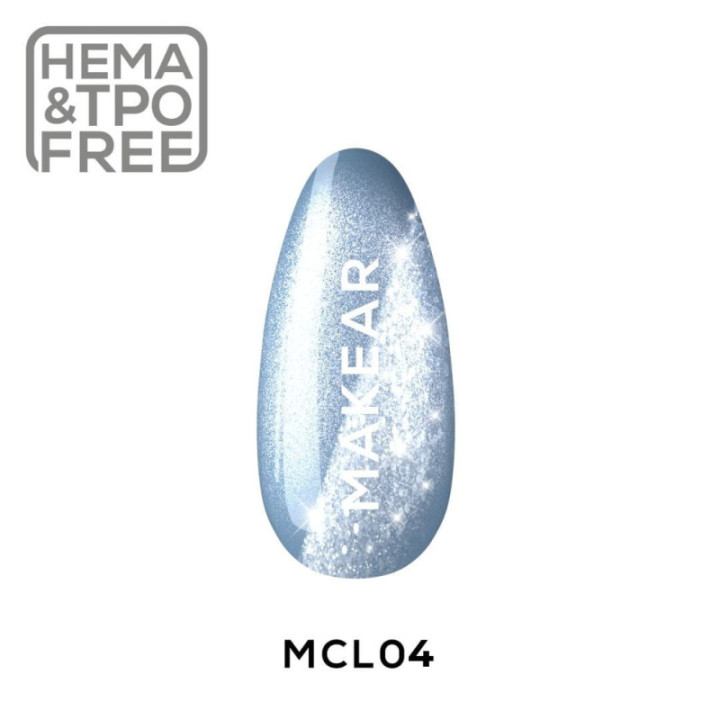 Makear MCL04 Furry Blue Lakier Hybrydowy CatEye 8ml