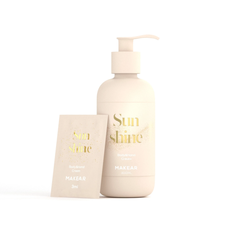 MAKEAR Balsam do dłoni i ciała ,,Sunshine'' ze złotą drobiną 300ml