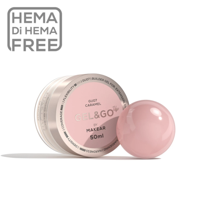 Makear żel budujący 50 ml - Gel&Go Up Caramel GU07