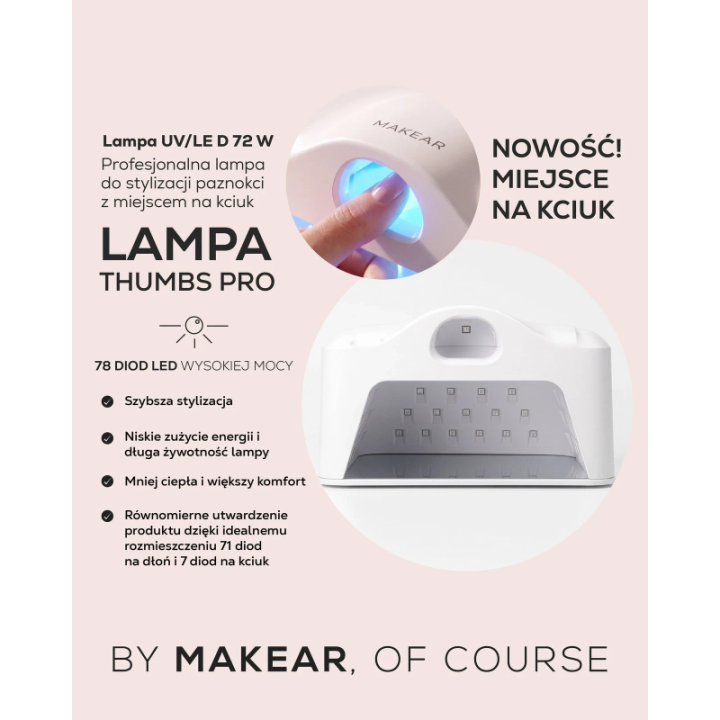 MAKEAR Lampa UV/LED Thumbs Pro 72 W z osobną strefą na kciuk