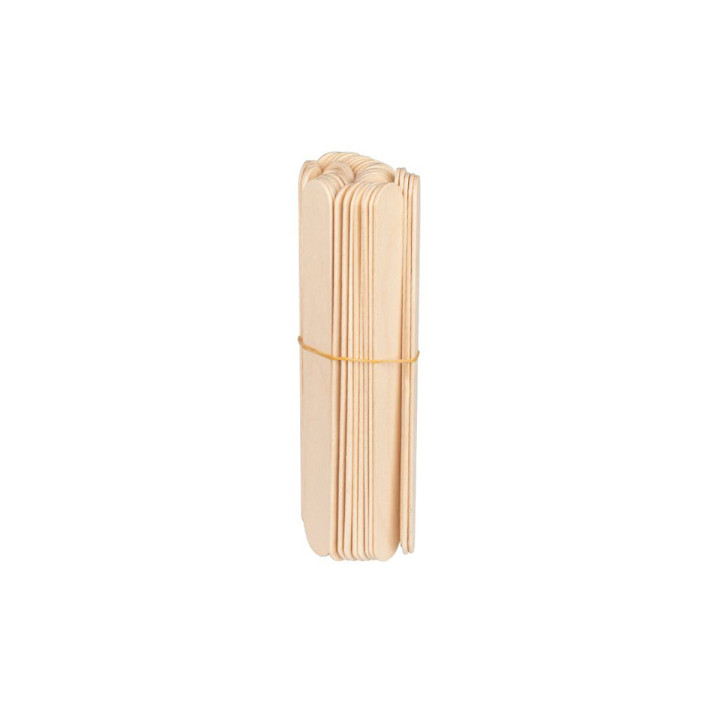 Szpatułka drewniana duża 150 x 18 x 1.8 mm - 50 sztuk