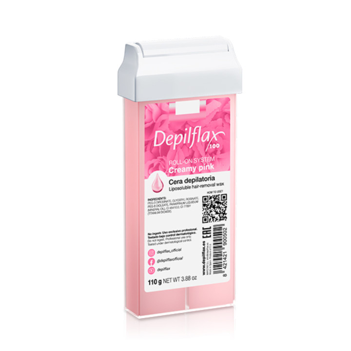 Wosk do depilacji Depilflax 100 Creamy pink rolka 110 g