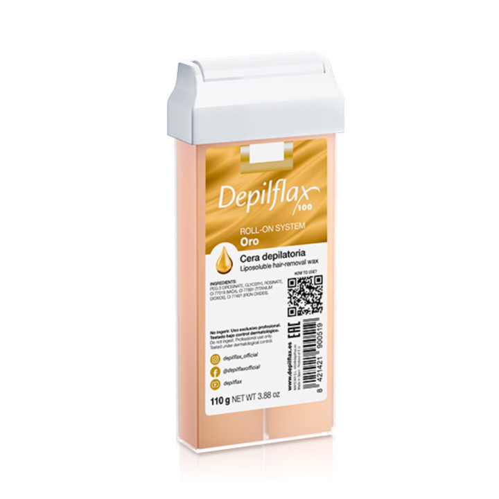 Wosk do depilacji Depilflax 100 Oro złoty rolka 110 g