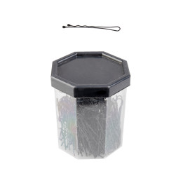 Wsuwki fryzjerskie do włosów E-62 150 szt. 4,9 cm czarne