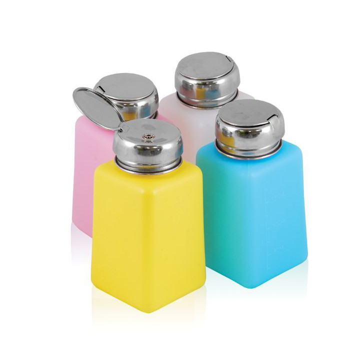 Butelka z pompką chrom 180 ml mix kolor