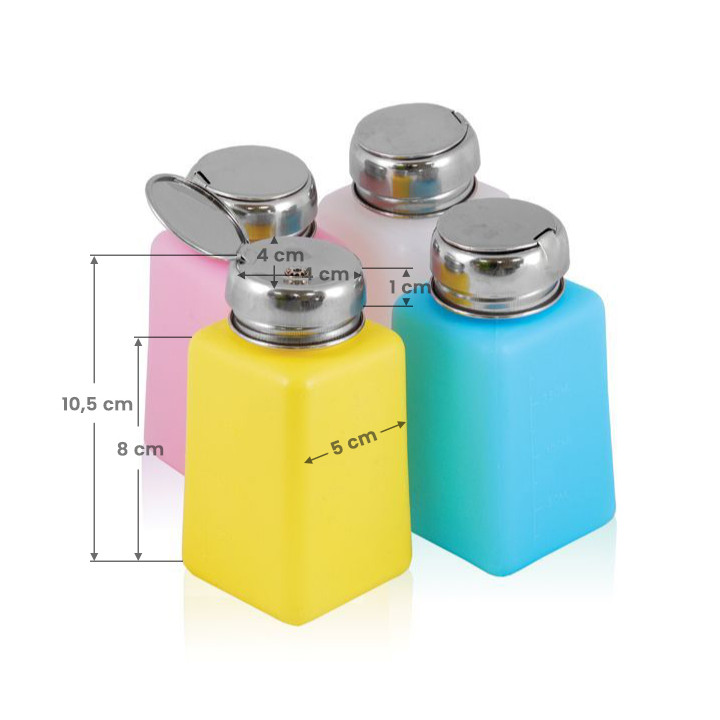 Butelka z pompką chrom 180 ml mix kolor