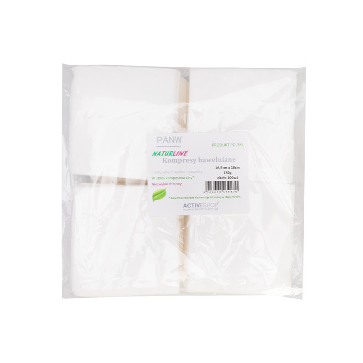 Kompresy bawełniane Naturline 150 g 16,5 cm x18 cm