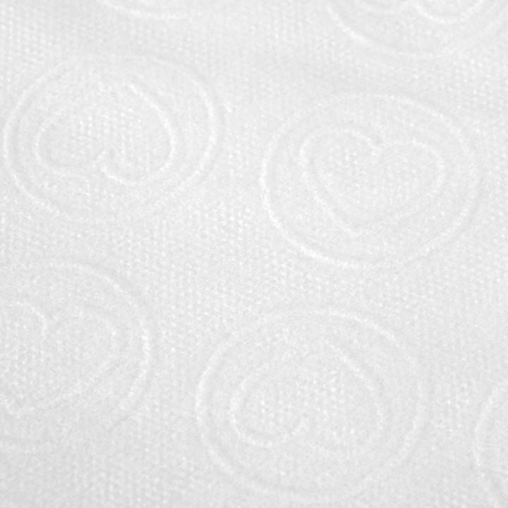Jednorazowe chusty zabiegowe 20 szt. 70 x 40 cm białe serca