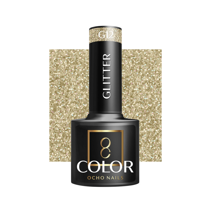 OCHO NAILS Lakier hybrydowy glitter G12 -5 g